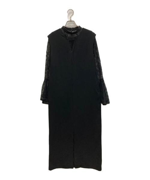 ANDRESD（アンドレスド）ANDRESD (アンドレスド) BELL SLEEVE SLIT DRESS ブラック サイズ:Mの古着・服飾アイテム