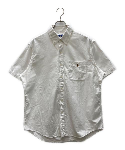 RALPH LAUREN（ラルフローレン）RALPH LAUREN (ラルフローレン) 半袖ボタンダウンシャツ ホワイト サイズ:SIZE Lの古着・服飾アイテム