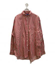 RALPH LAUREN（ラルフローレン）の古着「ストライプ BDシャツ」｜レッド×グリーン