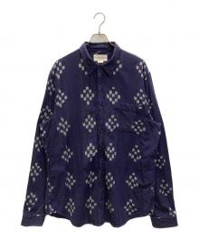 Denim & Supply Ralph Lauren（デニム＆サプライ ラルフローレン）の古着「幾何学柄シャツ」｜ネイビー×グレー