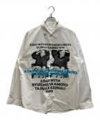 TAGS WKGPTYタグスワーキングパーティー）の古着「HOMERANDINER TABLE Shirt」｜ホワイト