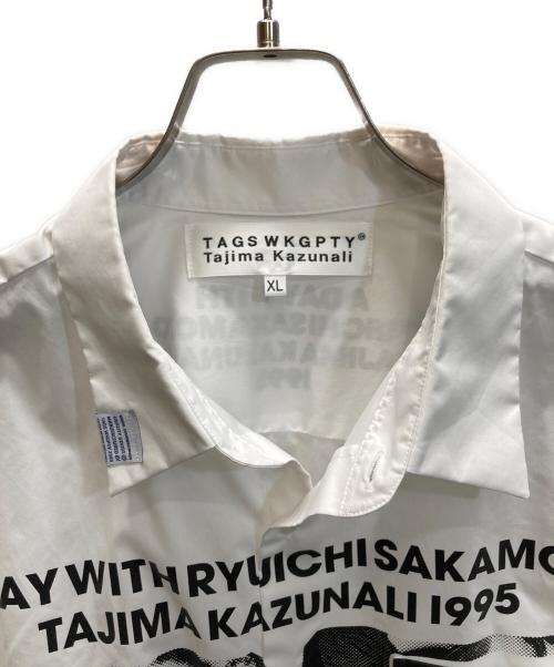 TAGS WKGPTY（タグスワーキングパーティー）TAGS WKGPTY (タグスワーキングパーティー) HOMERANDINER TABLE Shirt ホワイト サイズ:SIZE XLの古着・服飾アイテム