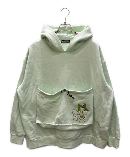 Pokemon Center（ポケモンセンター）Pokemon Center (ポケモンセンター) ニャオハ パーカー グリーン サイズ:Freeの古着・服飾アイテム