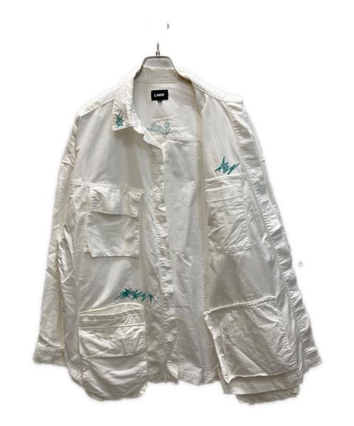 LFYT（エルエフワイティー）LFYT (エルエフワイティー) LAKH (ラク) L/S Ten Pocket Oxford ジャケット ホワイト サイズ:Lの古着・服飾アイテム