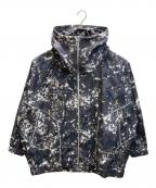 BALMUNGバルムング）の古着「グラフィック ハイネック ビッグパーカー」｜グレー×ホワイト