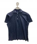 MORGANO×BEAMS Fモルガーノ×ビームスエフ）の古着「Cotton Kanoko Polo Shirt カノコポロシャツ」｜ネイビー