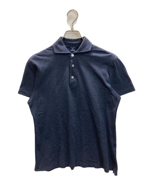 MORGANO（モルガーノ）MORGANO (モルガーノ) BEAMS F (ビームスエフ) Cotton Kanoko Polo Shirt カノコポロシャツ ネイビー サイズ:50の古着・服飾アイテム