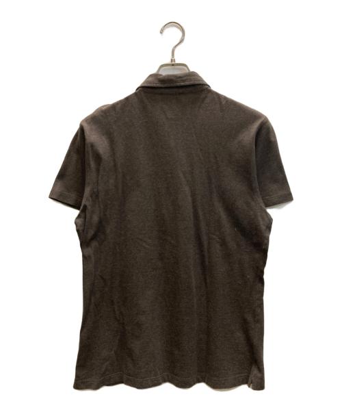MORGANO（モルガーノ）MORGANO (モルガーノ) BEAMS F (ビームスエフ) Cotton Kanoko Polo Shirt カノコポロシャツ ブラウン サイズ:50の古着・服飾アイテム