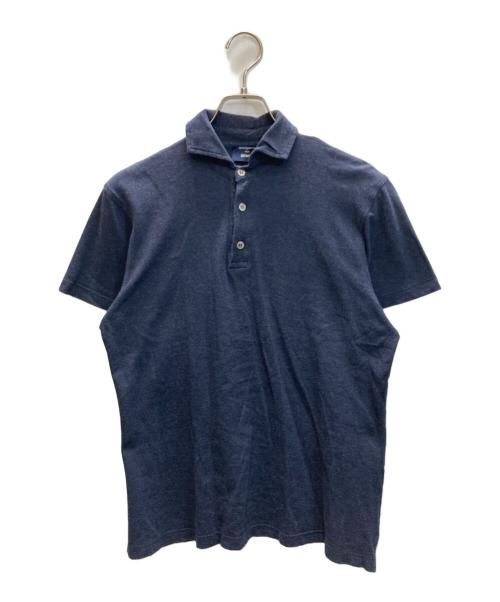 MORGANO（モルガーノ）MORGANO (モルガーノ) BEAMS F (ビームスエフ) Cotton Kanoko Polo Shirt カノコポロシャツ ネイビー サイズ:SIZE 50の古着・服飾アイテム