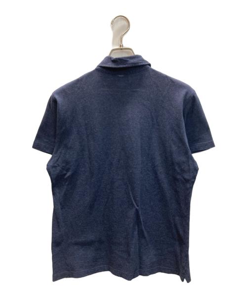MORGANO（モルガーノ）MORGANO (モルガーノ) BEAMS F (ビームスエフ) Cotton Kanoko Polo Shirt カノコポロシャツ ネイビー サイズ:SIZE 50の古着・服飾アイテム