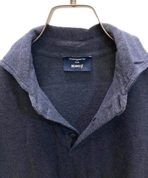 MORGANO（モルガーノ）MORGANO (モルガーノ) BEAMS F (ビームスエフ) Cotton Kanoko Polo Shirt カノコポロシャツ ネイビー サイズ:SIZE 50の古着・服飾アイテム
