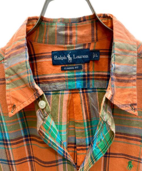 RALPH LAUREN（ラルフローレン）RALPH LAUREN (ラルフローレン) チェックシャツ オレンジ サイズ:Lの古着・服飾アイテム