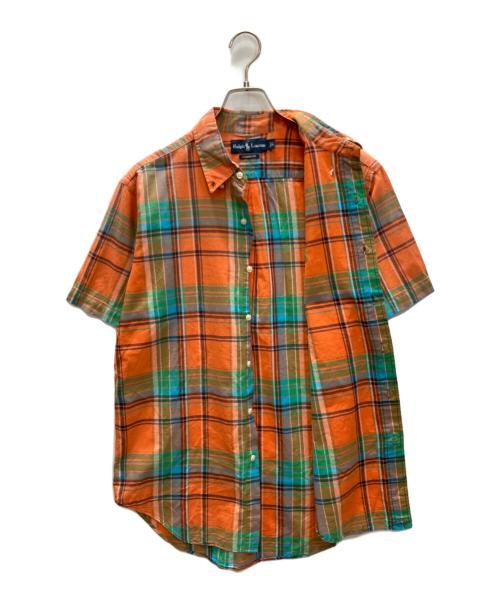 RALPH LAUREN（ラルフローレン）RALPH LAUREN (ラルフローレン) チェックシャツ オレンジ サイズ:Lの古着・服飾アイテム