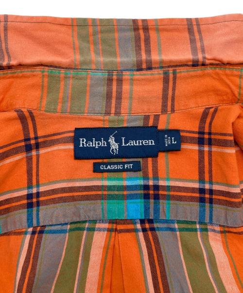 RALPH LAUREN（ラルフローレン）RALPH LAUREN (ラルフローレン) チェックシャツ オレンジ サイズ:Lの古着・服飾アイテム