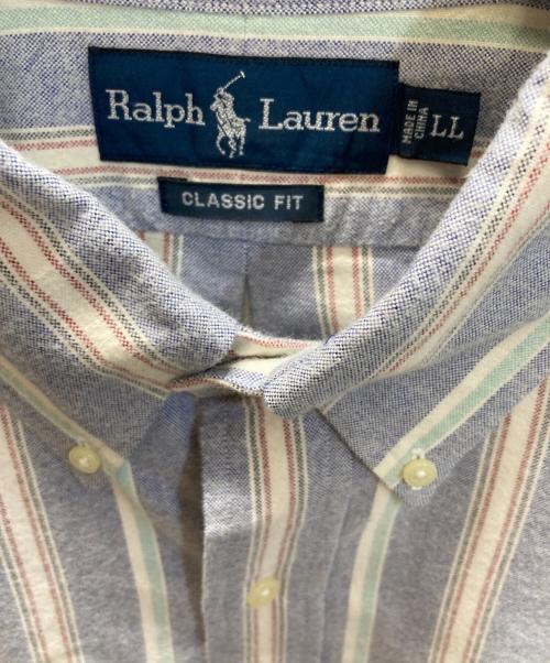 RALPH LAUREN（ラルフローレン）RALPH LAUREN (ラルフローレン) ストライプシャツ ブルー サイズ:LLの古着・服飾アイテム