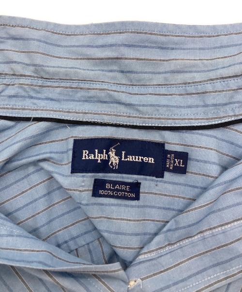 RALPH LAUREN（ラルフローレン）RALPH LAUREN (ラルフローレン) BLAIRE ストライプシャツ ブルー サイズ:XLの古着・服飾アイテム