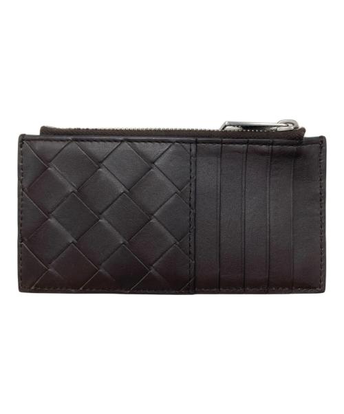 BOTTEGA VENETA（ボッテガベネタ）BOTTEGA VENETA (ボッテガベネタ) イントレチャートカードケース ブラウン×ブラック サイズ:下記参照の古着・服飾アイテム