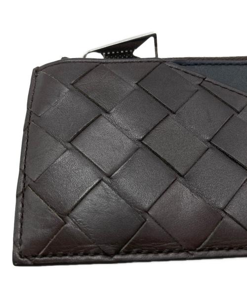 BOTTEGA VENETA（ボッテガベネタ）BOTTEGA VENETA (ボッテガベネタ) イントレチャートカードケース ブラウン×ブラック サイズ:下記参照の古着・服飾アイテム