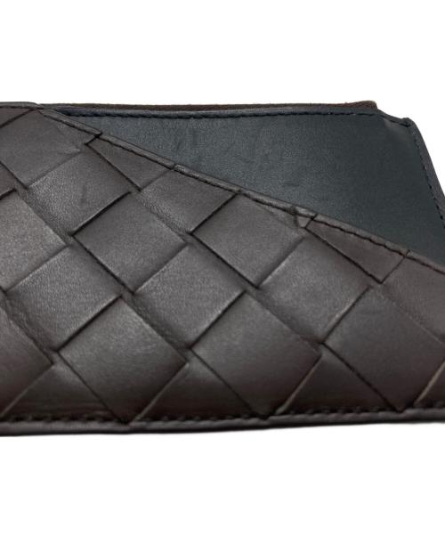 BOTTEGA VENETA（ボッテガベネタ）BOTTEGA VENETA (ボッテガベネタ) イントレチャートカードケース ブラウン×ブラック サイズ:下記参照の古着・服飾アイテム