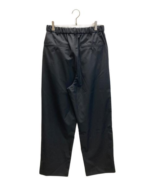 cornier（コルニエ）cornier (コルニエ) Super130's WORSTED WOOL TROPICAL 2-TUCK EASY PANTS ブラック サイズ:XLの古着・服飾アイテム