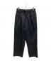 cornier（コルニエ）の古着「Super130's WORSTED WOOL TROPICAL 2-TUCK EASY PANTS」｜ブラック