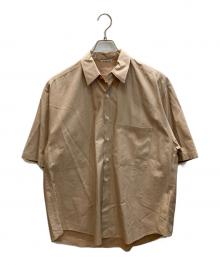 AURALEE（オーラリー）の古着「WASHED FINX TWILL BIG HALF SLEEVED SHIRT」｜ベージュ