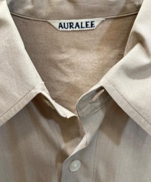 AURALEE（オーラリー）AURALEE (オーラリー) WASHED FINX TWILL BIG HALF SLEEVED SHIRT ベージュ サイズ:5の古着・服飾アイテム