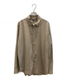 AURALEE（オーラリー）の古着「SUPER FINE TROPICAL WOOL SHIRT」｜ベージュ