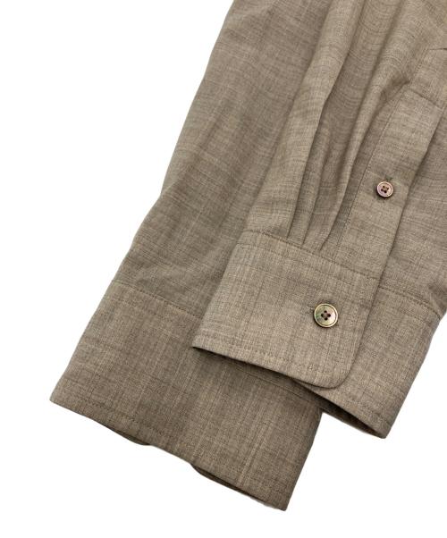 AURALEE（オーラリー）AURALEE (オーラリー) SUPER FINE TROPICAL WOOL SHIRT ベージュ サイズ:5の古着・服飾アイテム