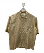 MARKAマーカ）の古着「OPEN COLLAR S/S SHIRT -WOOL SILK FEATHER CLOTH-」｜ベージュ