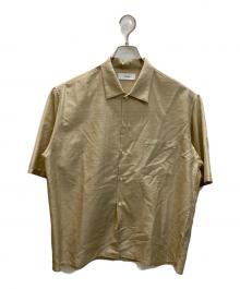 MARKA（マーカ）の古着「OPEN COLLAR S/S SHIRT -WOOL SILK FEATHER CLOTH-」｜ベージュ