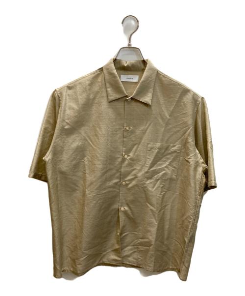 MARKA（マーカ）MARKA (マーカ) OPEN COLLAR S/S SHIRT -WOOL SILK FEATHER CLOTH- ベージュ サイズ:3の古着・服飾アイテム