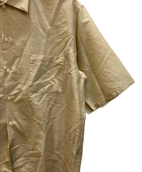 MARKA（マーカ）MARKA (マーカ) OPEN COLLAR S/S SHIRT -WOOL SILK FEATHER CLOTH- ベージュ サイズ:3の古着・服飾アイテム