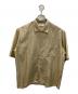MARKA（マーカ）の古着「OPEN COLLAR S/S SHIRT -WOOL SILK FEATHER CLOTH-」｜ベージュ