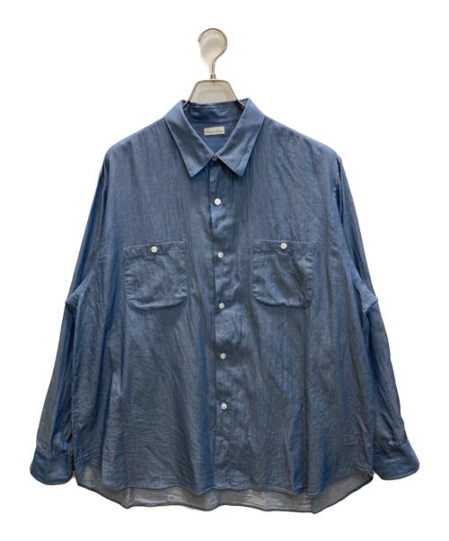 STEVEN ALAN（スティーブンアラン）STEVEN ALAN (スティーブンアラン) シアーデニム レギュラーカラー シャツ LOOSE インディゴ サイズ:XLの古着・服飾アイテム