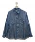 STEVEN ALAN（スティーブンアラン）の古着「シアーデニム レギュラーカラー シャツ LOOSE」｜インディゴ
