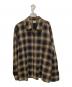gold（ゴールド）の古着「Super 120's WOOL CHECK OPEN SHIRT」｜ブラウン