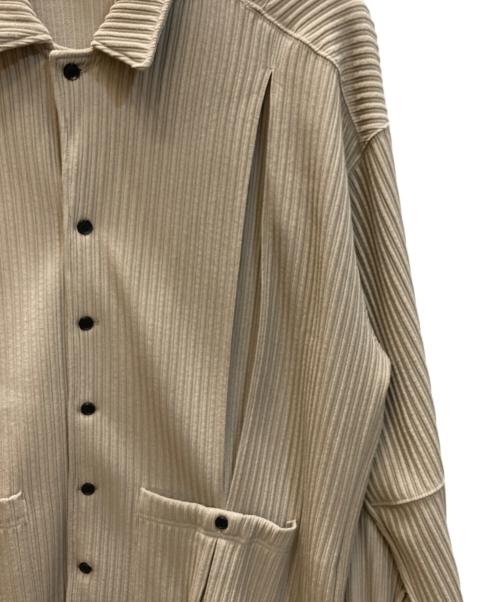 ANCELLM（アンセルム）ANCELLM (アンセルム) WRINKLED STRIPE SHIRT ベージュ サイズ:3の古着・服飾アイテム