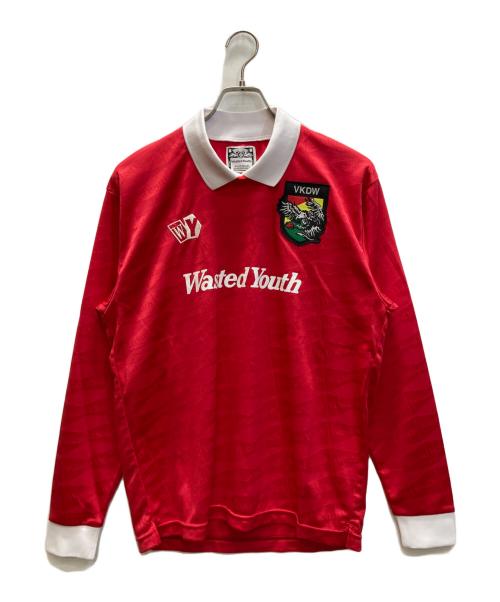 WASTED YOUTH（ウェイステッドユース）WASTED YOUTH (ウェイステッドユース) Soccer Shirt レッド サイズ:Mの古着・服飾アイテム