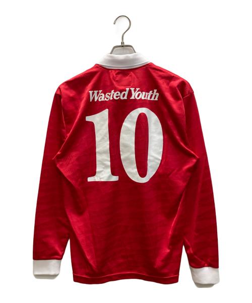WASTED YOUTH（ウェイステッドユース）WASTED YOUTH (ウェイステッドユース) Soccer Shirt レッド サイズ:Mの古着・服飾アイテム