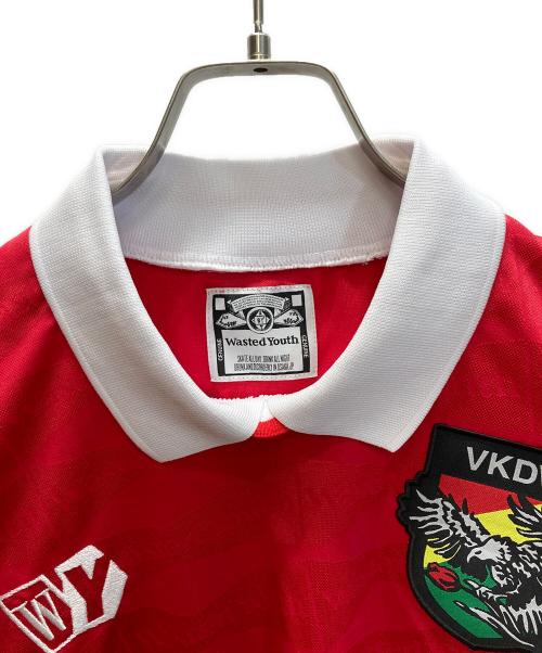 WASTED YOUTH（ウェイステッドユース）WASTED YOUTH (ウェイステッドユース) Soccer Shirt レッド サイズ:Mの古着・服飾アイテム