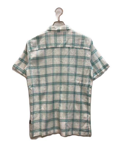 Patagonia（パタゴニア）Patagonia (パタゴニア) A/C Shirt ホワイト×グリーン サイズ:Sの古着・服飾アイテム