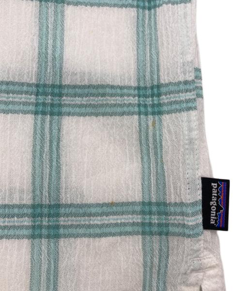 Patagonia（パタゴニア）Patagonia (パタゴニア) A/C Shirt ホワイト×グリーン サイズ:Sの古着・服飾アイテム