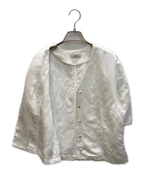 journal standard L'essage（ジャーナルスタンダード レサージュ）journal standard L'essage (ジャーナルスタンダード レサージュ) VISリネンタックスリーブシャツ ホワイト サイズ:表記無しの古着・服飾アイテム