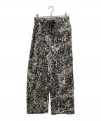 journal standard L'essageジャーナルスタンダード レサージュ）の古着「DEVEAUXGOLDラメモノトーンパンツ」｜ホワイト×ブラック
