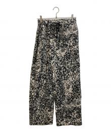journal standard L'essage（ジャーナルスタンダード レサージュ）の古着「DEVEAUXGOLDラメモノトーンパンツ」｜ホワイト×ブラック