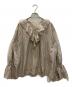 BEAUTY&YOUTH（ビューティーアンドユース）の古着「ストライプ ラッフルシャツ」｜ベージュ