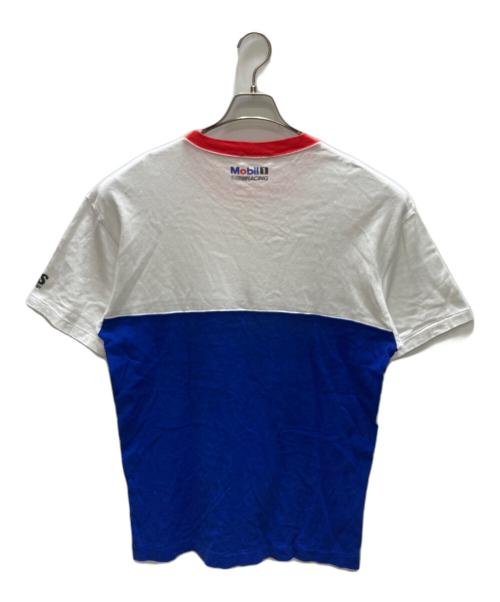 I.S.（アイエス）I.S. (アイエス) Mobil 1 RACING Tシャツ ホワイト×ブルー サイズ:サイズ　Lの古着・服飾アイテム