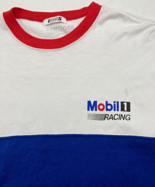 I.S.（アイエス）I.S. (アイエス) Mobil 1 RACING Tシャツ ホワイト×ブルー サイズ:サイズ　Lの古着・服飾アイテム