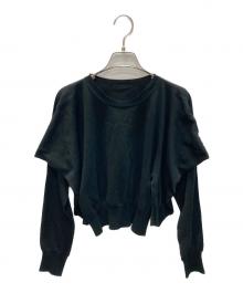 ISSEY MIYAKE（イッセイミヤケ）の古着「FOUR SLEEVED KNIT」｜ブラック